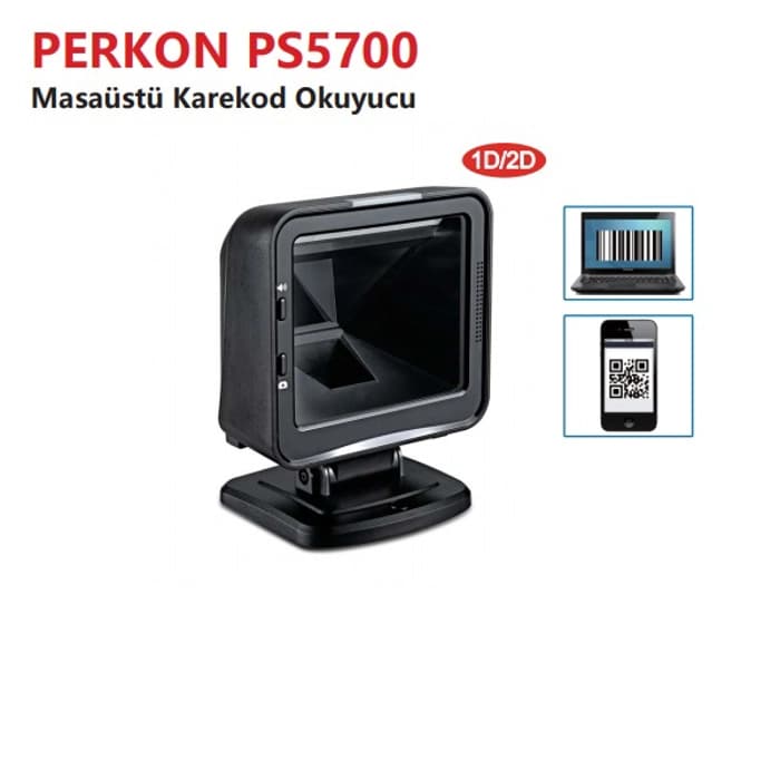 Perkon Ps5700 2D Imager Usb Masaüstü Karekod Barkod Okuyucu