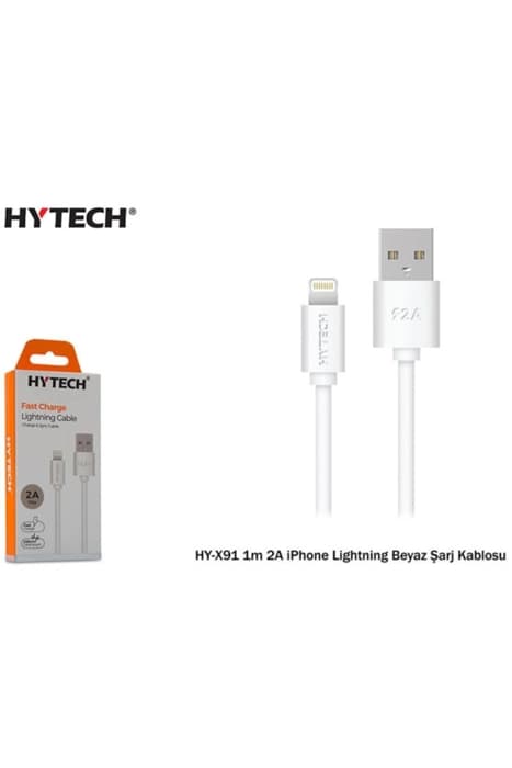 Hytech Hy-X91 1M 2A Iphone Lightning Şarj Kablosu Beyaz