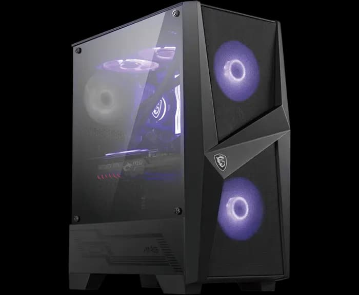Msi Mag Forge 100M Usb3.2 2X12Cm Argb + 12Cm Fan Pencerelı Atx Sıyah Kasa