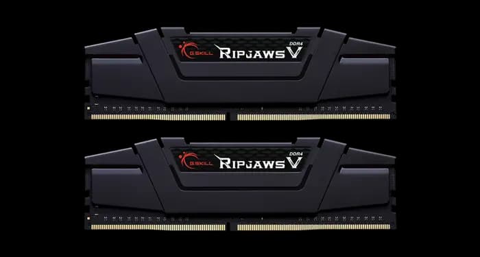 Gskill Ripjawsv Siyah Ddr4-3600Mhz Cl18 16Gb (2X8Gb) Dual (18-22-22-42) 1.35V F4-3600C18D-16Gvk