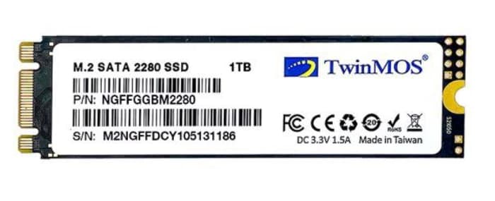 Twinmos 1 Tb M.2 2280 Sata3 580/550 Ngffggbm2280