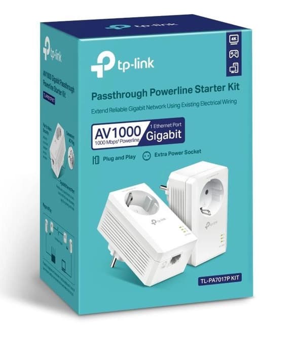 Tp-Lınk Tl-Pa7017P Kıt Av1000 Gıgabıt Prız Tıpı Powerlıne Adaptor