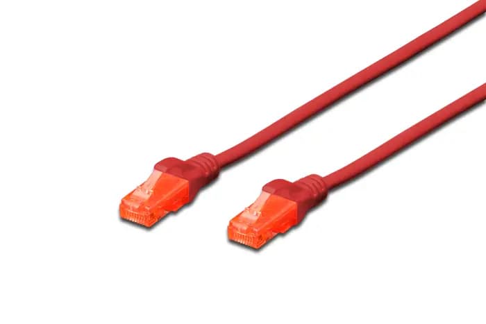 Assmann Dk-1617-050/R Digitus Patch Kablo, U-Utp, Cat. 6, 5 Metre, Awg 26/7, Cu, Lszh, Kırmızı Renk