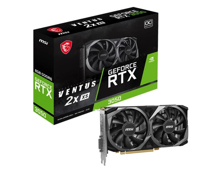 Msı Geforce Rtx 3050 Ventus 2X Xs 8G Oc Gddr6 Hdmı Dp Dvı 128Bit