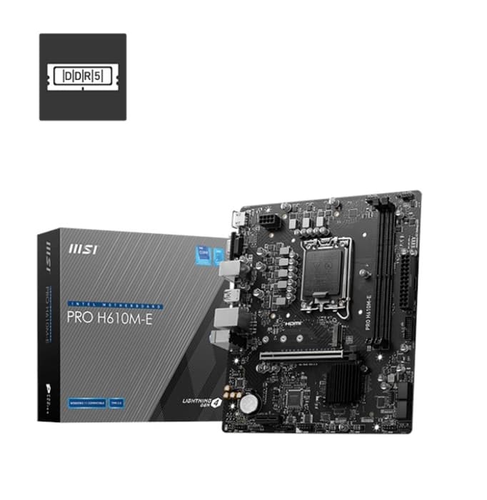 Msı Pro H610M-E D5 1700P Vga Hdmi Pro H610M-E
