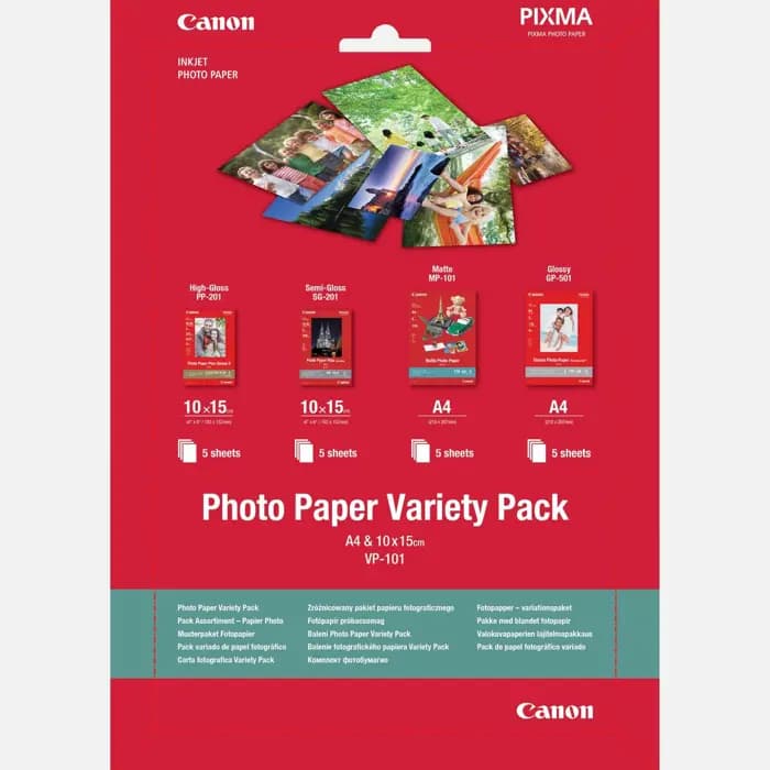 Canon VP-101 A4 + 10x15 Paket Fotoğraf Kağıdı