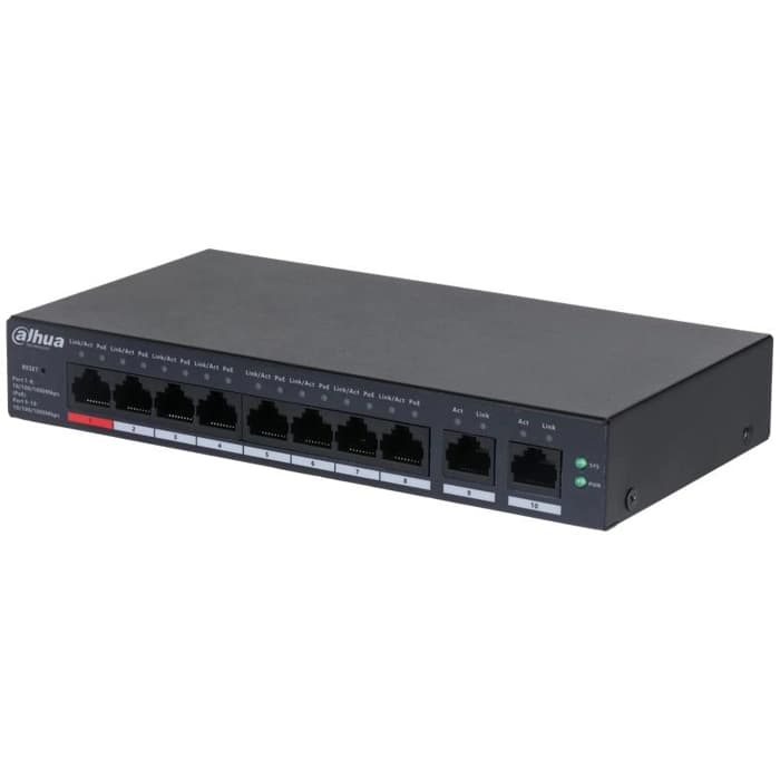 Dahua Cs4010-8Gt-110 8 Port Gıgabıt + 2 Port Gıgabıt Uplınk 110W Poe Cloud Yönetilebilir Metal Kasa Swıtch