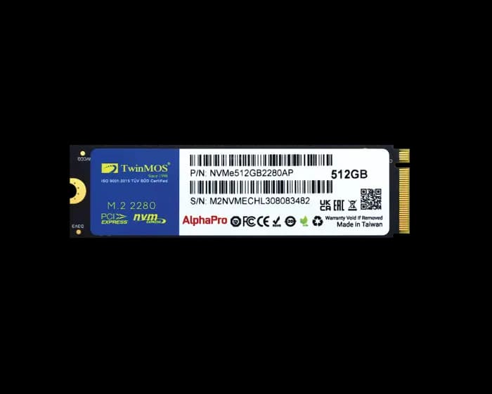 Twınmos Nvme512Gb2280Ap Alphapro M.2 512Gb (3600/3250Mb/S) Pcıe + Nvme (3D Nand) Ssd Disk (22X80Mm)