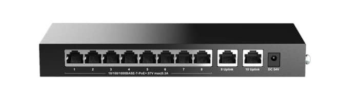 H3C MAGIC BS210T-P 8 PORT GIGABIT + 2 PORT GIGABIT UPLINK 57W POE METAL KASA SWITCH