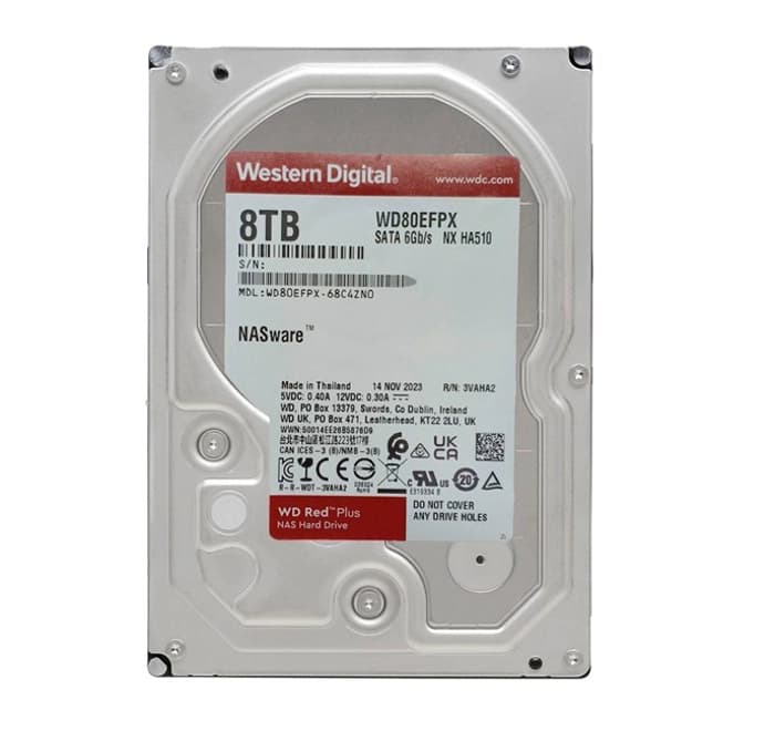 Western Digital Red Plus WD80EFPX SATA 3.0 5640 RPM 3.5" 8 TB Harddisk