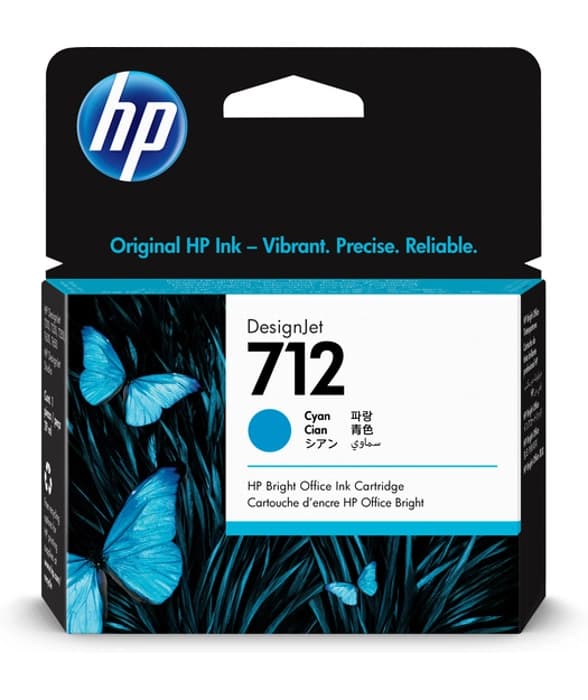 3Ed67A - Hp 3Ed67A 712 29-Ml Cyan Designjet Ink Cartridge