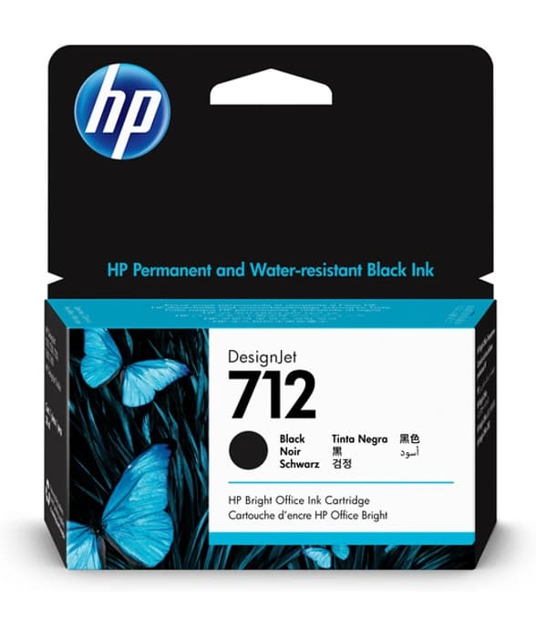 3Ed70A - Hp 3Ed70A 712 38-Ml Black Designjet Ink