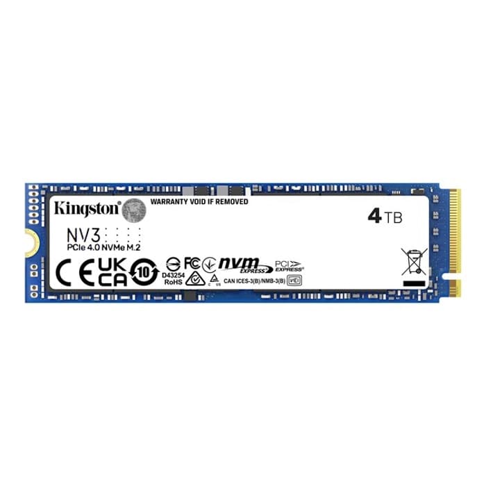 Kingston Nv3 4Tb Snv3S/4000G M.2 Nvme 6000-5000 Mbs Ssd