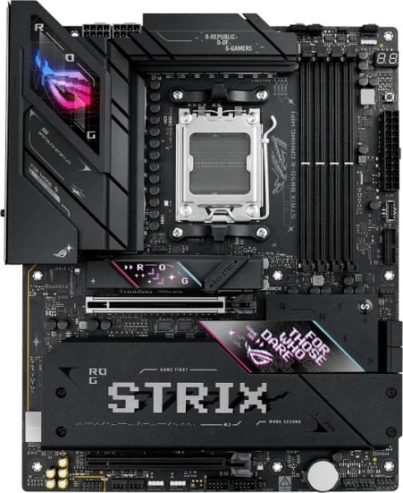 ASUS ROG STRIX B850-E GAMING WIFI AMD B850 AM5 DDR5 6400 DP HDMI 3X M2 USB3.2 WİFİ 6E BT AURA RGB 2.5GBİT LAN ATX ARMOURY CRATE AI SUİTE 3 PCIE SLOT Q RELEASE