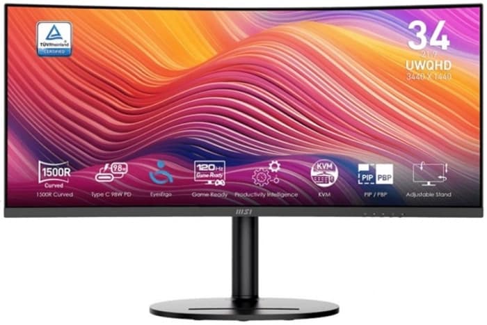 MSI 34 MODERN MD342CQP 1920x1080 (UWQHD) 16:9 CURVE IPS 120HZ 1MS MONITOR