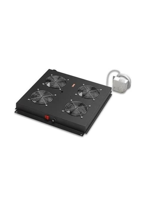 Lande LN-FAN-THM-4FFS-BL Fan Modulü 4 lü fan modülü Termostatlı RAL 9005 Siyah Dikili tip