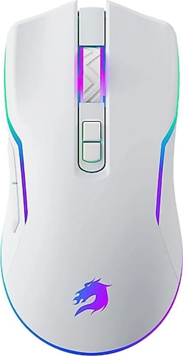 GameBooster M18 Inferno 2.4ghz Kablosuz RGB Aydınlatmalı Beyaz Profesyonel Gaming Mouse GB-WM18W