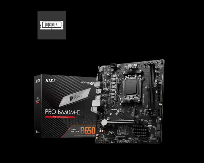 MSI PRO B650M-E B650 DDR5 (Vga Yok) GLan mATX HDMI M2 AM5 AMD Anakart
