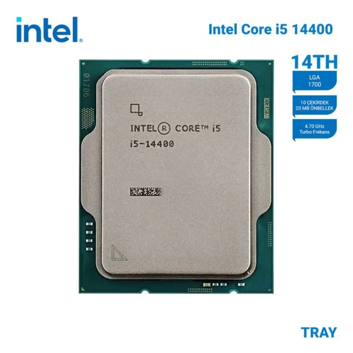 TRAY INTEL Core i5 14400 4.7GHz 20MB 1700 Kutusuz, Fansız