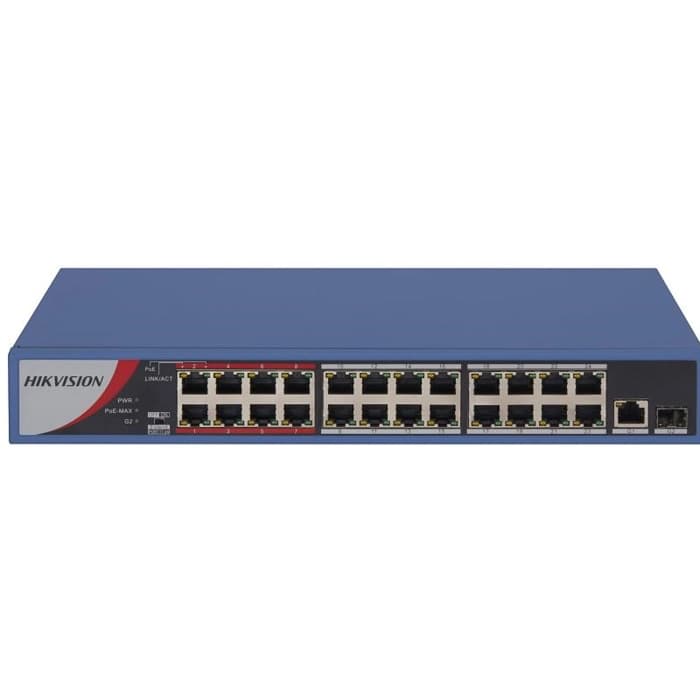 Hikvision DS-3E0326P-E/M(B) 24Port 10/100 Yönetilemez Poe 230W Switch