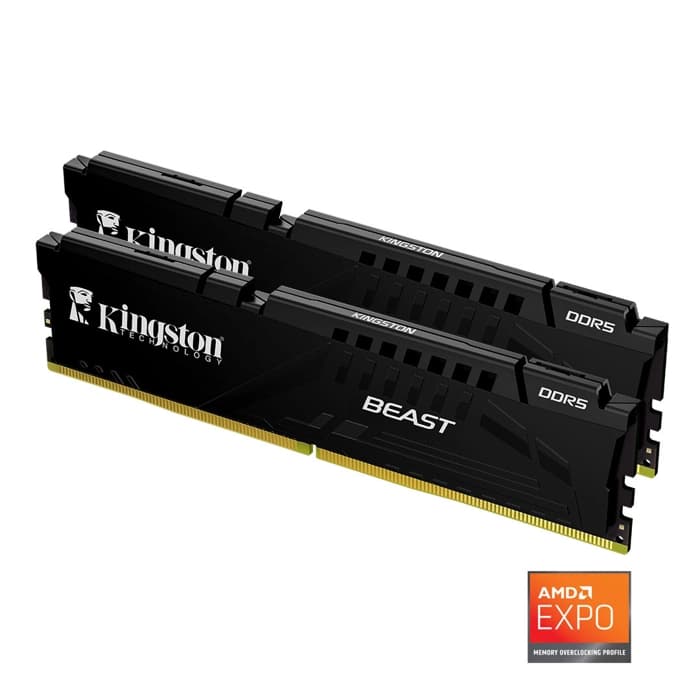 Kingston KF564C32BBEK2-64TR Beast Expo 64GB DDR5 6400MHz CL32 Masaüstü Performans Ram Kit (2x32GB)