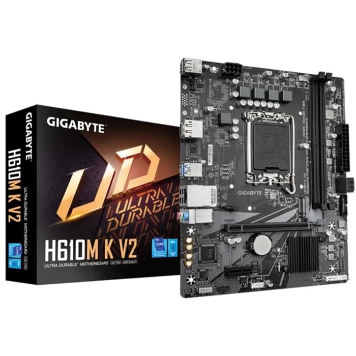Gigabyte H610M-K V2 DDR5 5600 1700P Ses+GLan HDMI DP M2 USB3.2 mATX
