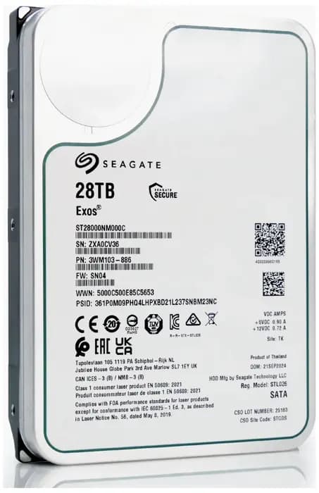 SEAGATE 3.5" 28TB EXOS ST28000NM000C 512MB 7200RPM SATA-3 Nas ve Güvenlik Diski