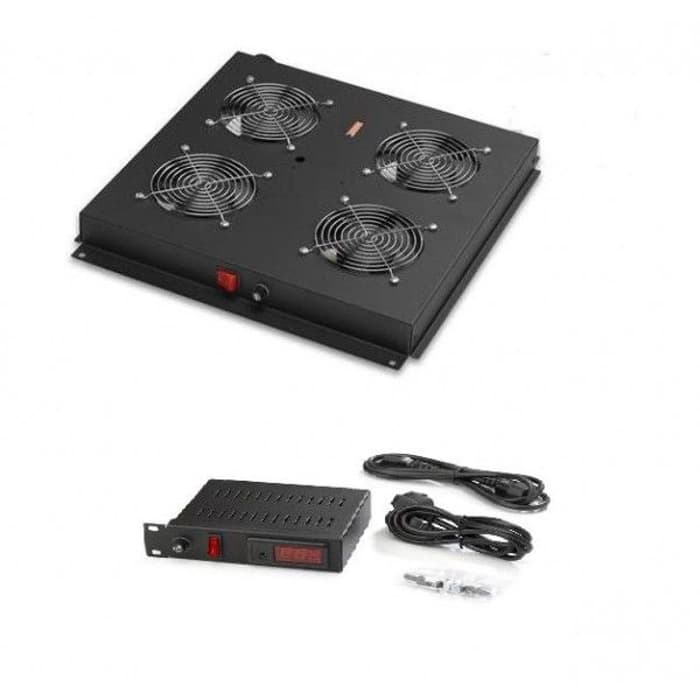 Lande LN-FAN-THD-4FFS-BL 4 lü Fan Modülü Dijital Termostat switch Dikili tip Sınıfı için