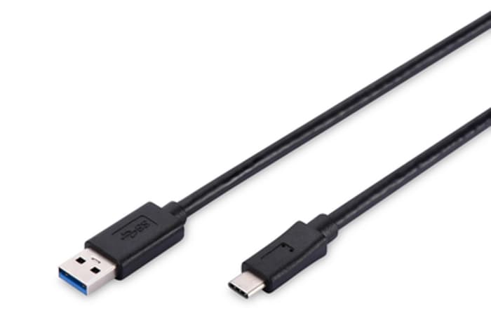 AK-300136-010-S USB Tip C Bağlantı Kablosu, USB Tip C Erkek (USB 3.1) - USB Tip A Erkek (USB 2.0), 1 metre, AWG 24/28, 2x zırhlı, UL, nikel kaplama, siyah renk, <b>Super Speed</b>