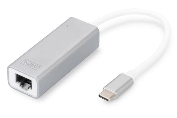 DN-3024 Digitus USB Tip C (USB 3.0) Gigabit Ethernet Adaptörü, 1 x 10/100/1000 port, 1 x USB Tip C erkek port (bilgisayar bağlantısı için), çip takımı: RTL8153