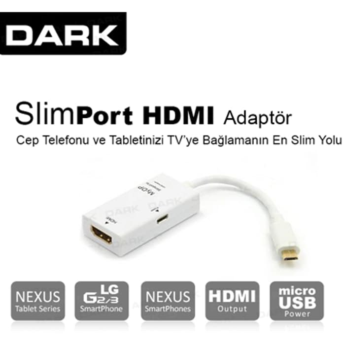 Dark (Dk-Ac-Ipca30Ltaw) Apple 30Pin - 8 Pin Lightning Dönüştürücü - Iphone5 To Iphone4 Adaptör