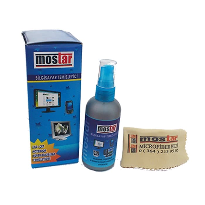 Mostar Bilgisayar Antistatik Temizleyici Sprey + Microfiber Temizlik Bezi