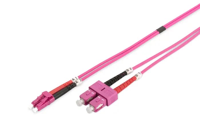 Digitus Dk-2532-01-4 Lc-Sc Fiber Optik Patch Cord Duplex Multimode Om4 50/125 1 Metre