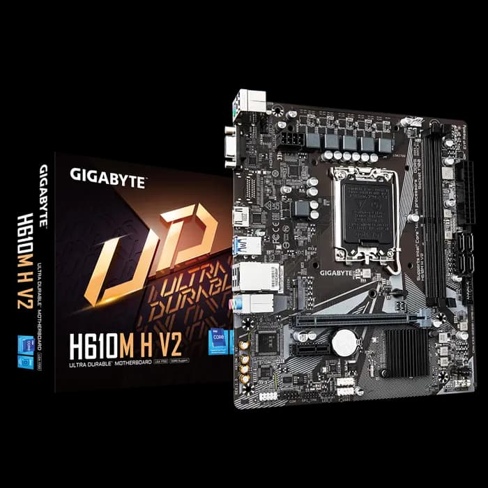 Gıgabyte H610M-H-V2 Ddr5 5600Mhz 1Xvga 1Xhdmı 1Xm.2 Usb 3.2 1700P Matx Anakart
