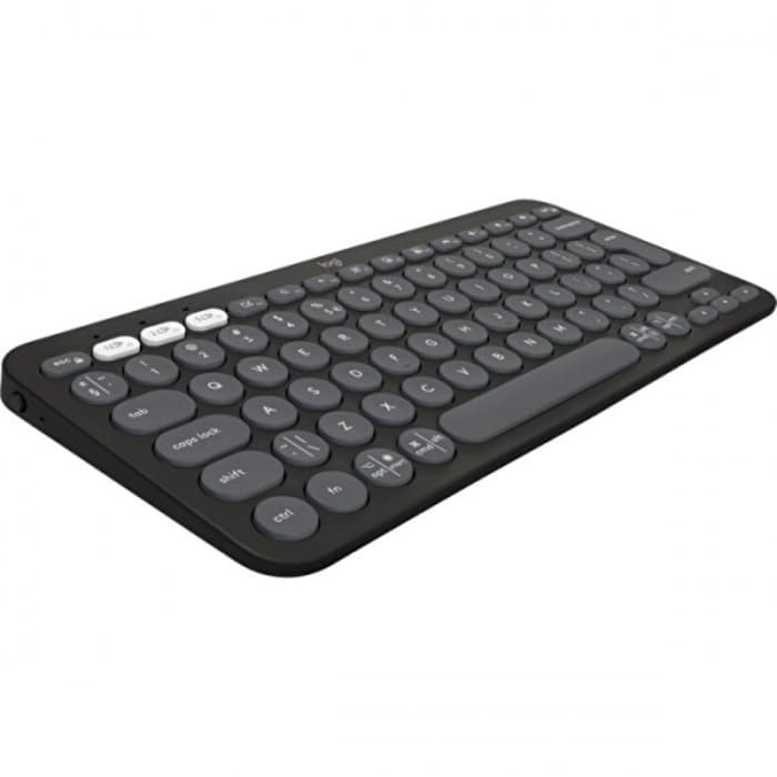Logıtech K380S Pebble Keys 2 Siyah, 920-011859 Bluetooth Türkçe Q Multimedya Mini Klavye