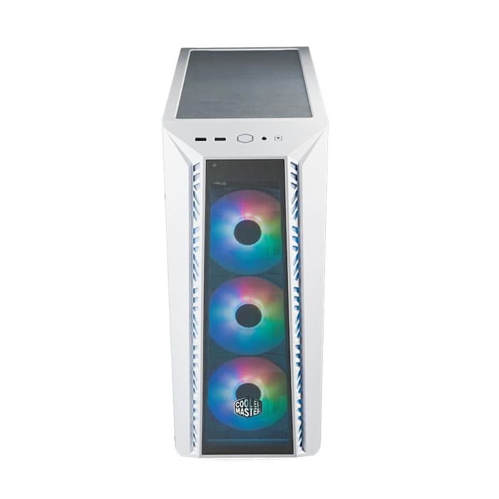 CM MasterBox 520 Beyaz Tempered Glass ARGB 4x120mm Fanlı, Mesh Ön Panel Pencereli MidTower Kasa MB520-WGNN-S03