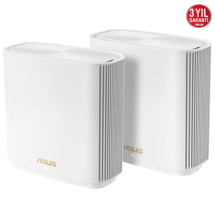 ASUS ZenWiFi BT8(W-2-PK) / BULK BE14000 WiFi7 Tri-Band Kablosuz Mesh Sistemi (Beyaz İkili Paket)
