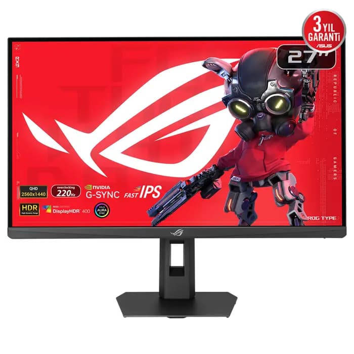 ASUS 27 ROG STRIX XG27ACSR 220HZ 1MS 2K ADAPTİVE-SYNC PİVOT FAST IPS QHD GAMİNG MONİTÖR