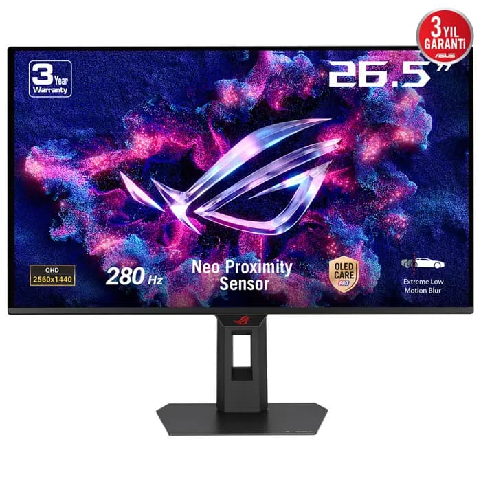 ASUS 26.5 ROG STRİX OLED XG27ACDMS 280HZ 0.03MS ADAPTİVE SYNC PİVOT QD-OLED GAMİNG MONİTÖR