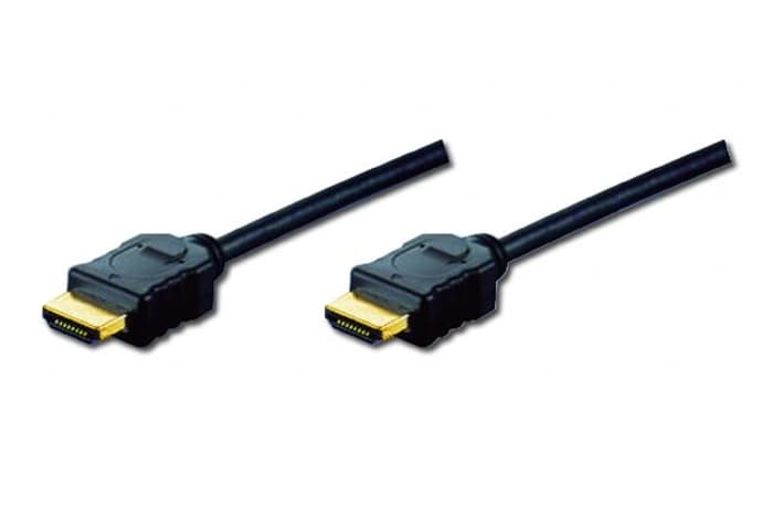 AK-330107-050-S Hdmi High Speed with Ethernet Bağlantı Kablosu (Hdmi 1.3), 1080p Full HD, Hdmi Tip A Erkek - Hdmi Tip A Erkek, 5 metre, CU, AWG30, 3x zırhlı UL, altın kaplama, siyah renk